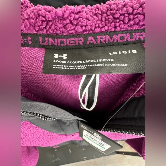 Under Armour Mission Anorak Jacket Purple/Black Size Large NWT - Picture 5 of 6